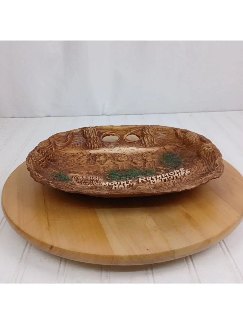 Vintage Mount Rushmore National Memorial Souvenir Platter Bowl by Taco USA 3D Fa